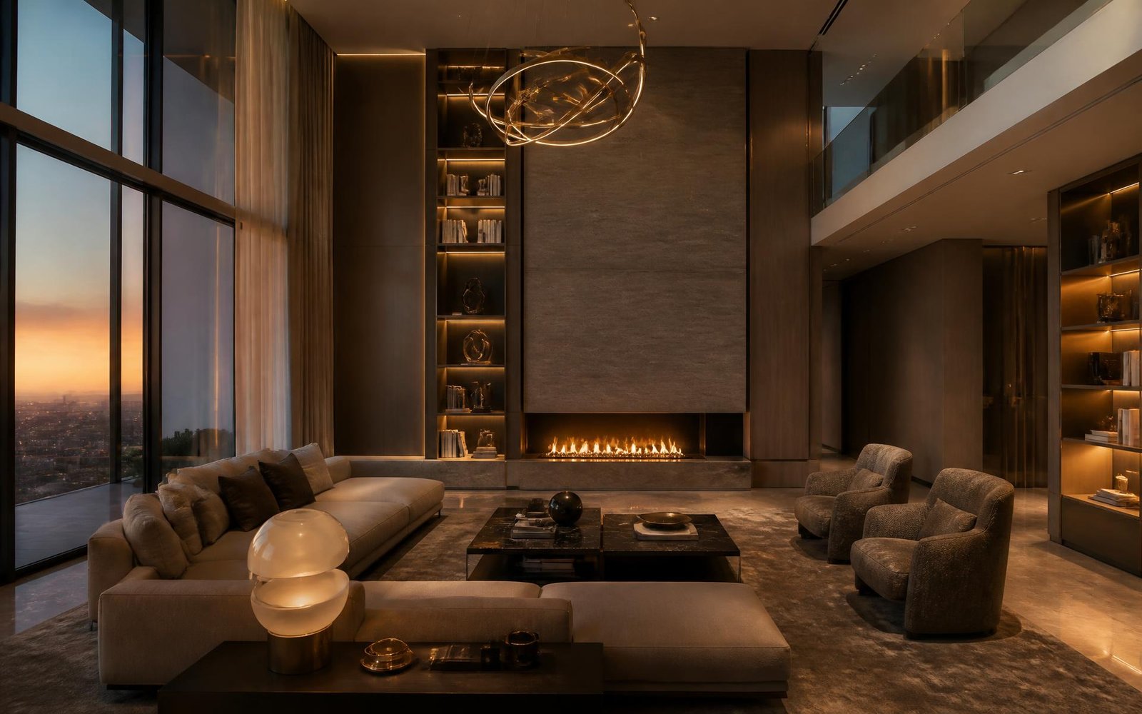 Luxury living room interior designed by RV Homes Interiors